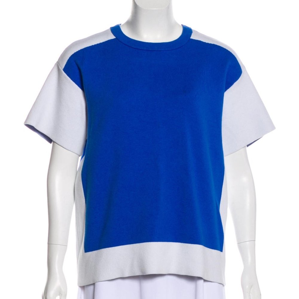 Kate Spade Blue White Knit Top